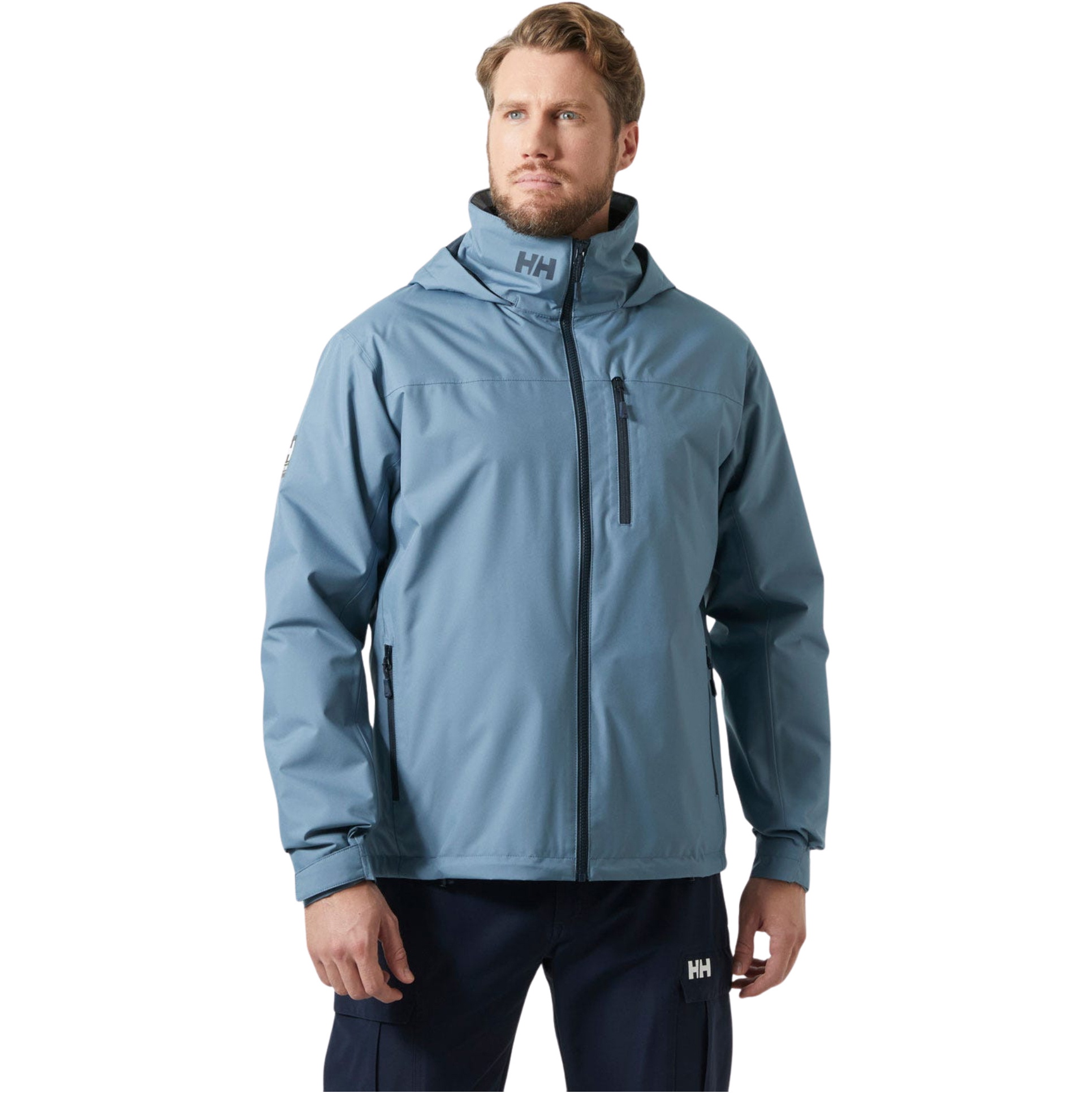 2026 Helly Hansen Mens Crew Hooded Midlayer Jacket 2.0 34442 - Washed Navy